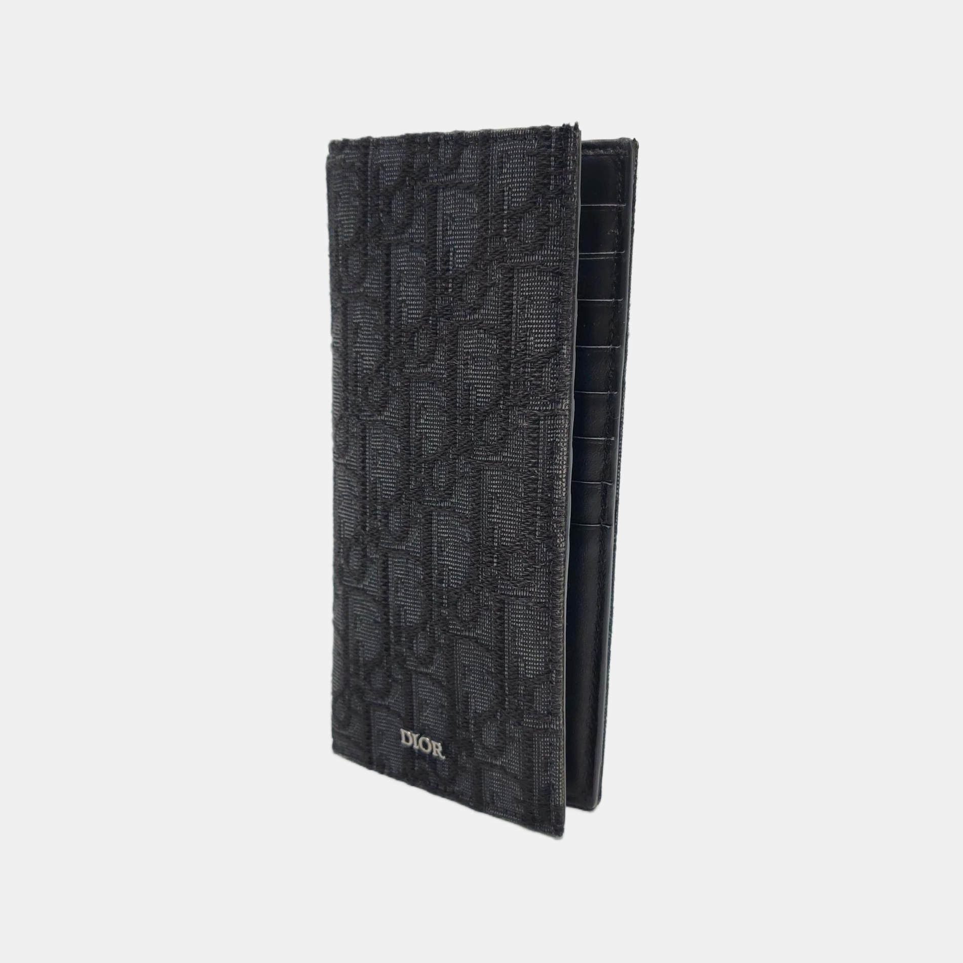Oblique Canvas Wallet Black