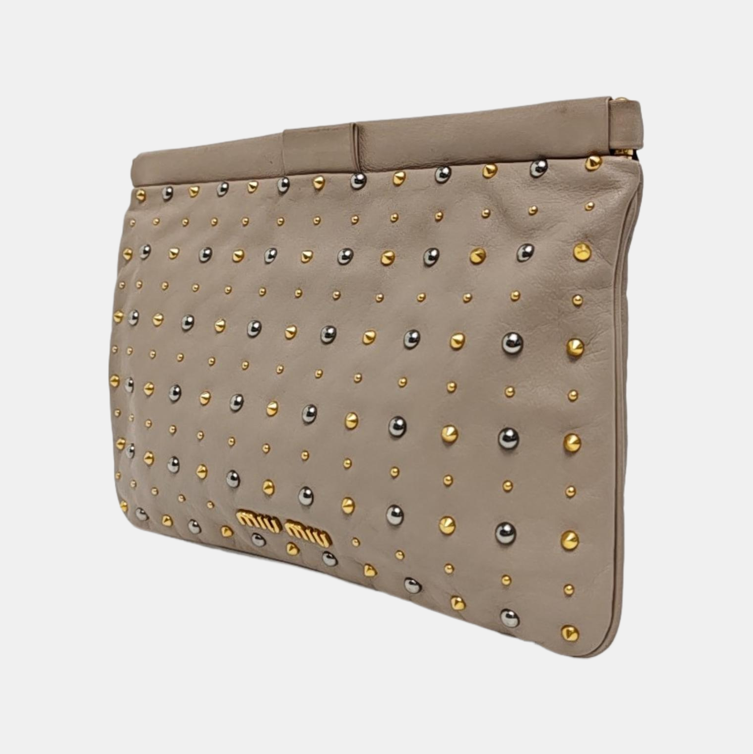 Lambskin Clutch Gray
