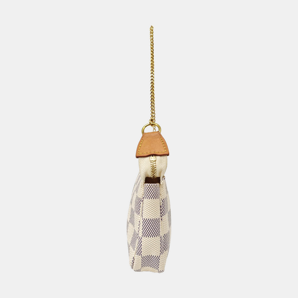 ACCESSOIRES Mini Damier Azur Coated Canvas White
