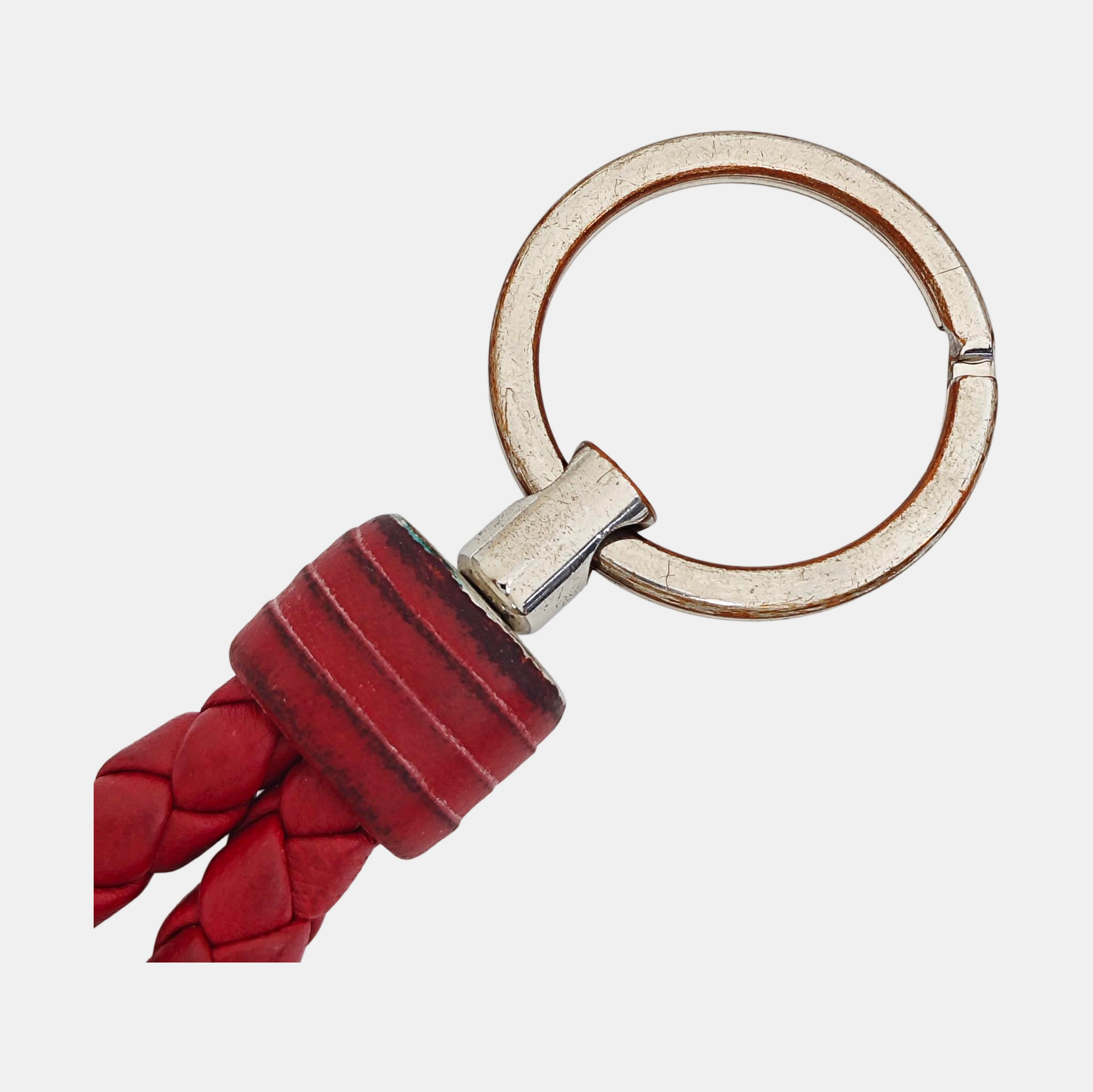 Leather Bag Charm Red