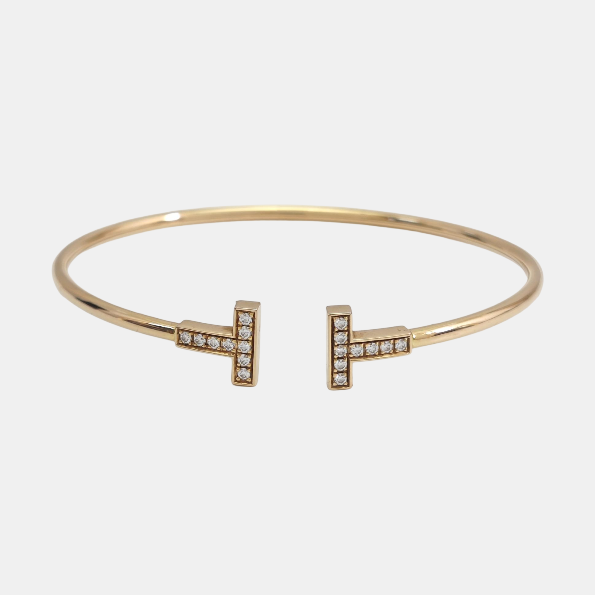 Tiffany T 18k Rose Gold Bangle