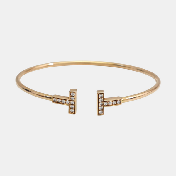Tiffany T 18k Rose Gold Bangle