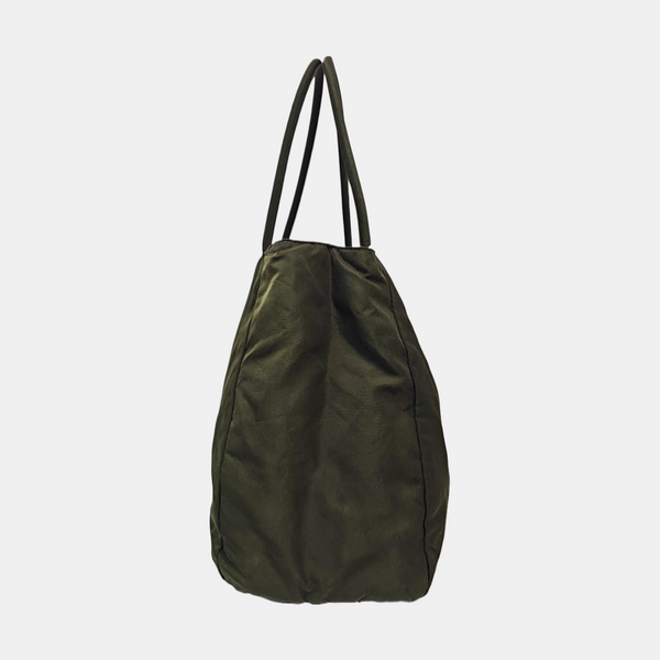 Nylon Top Handle Bag Green