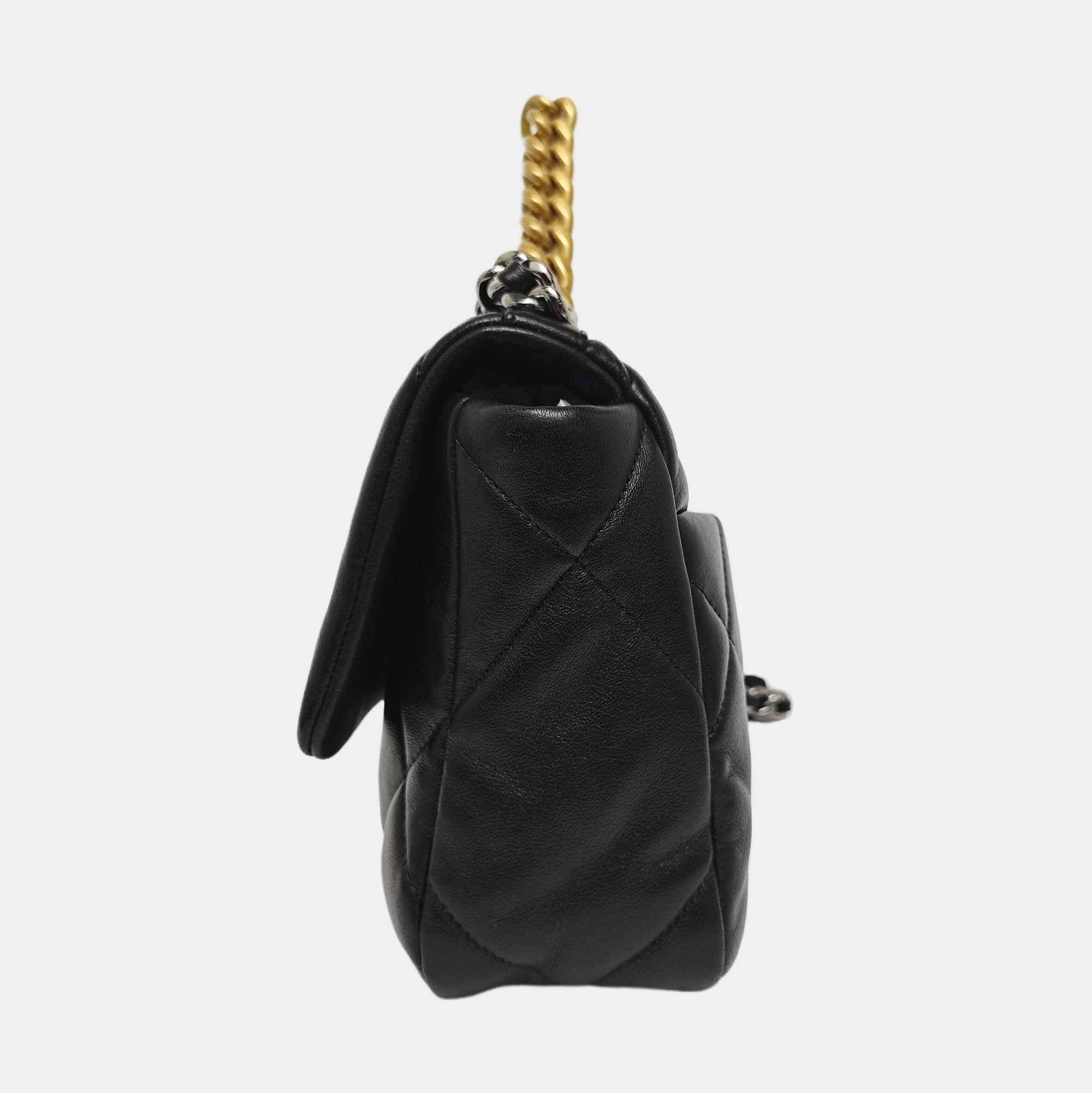 CHANEL 19 Small Quilted Lambskin Black