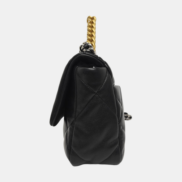 CHANEL 19 Small Quilted Lambskin Black