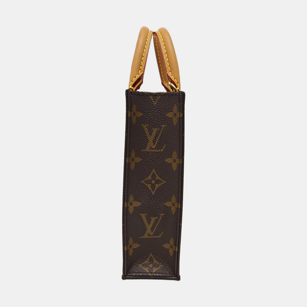 SAC PLAT Mini Monogram Coated Canvas Brown