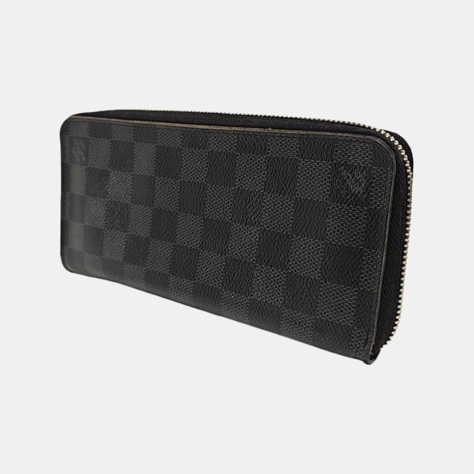 ZIPPY Damier Graphite Coated Canvas Gray Wallet