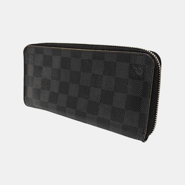 ZIPPY Damier Graphite Coated Canvas Gray Wallet