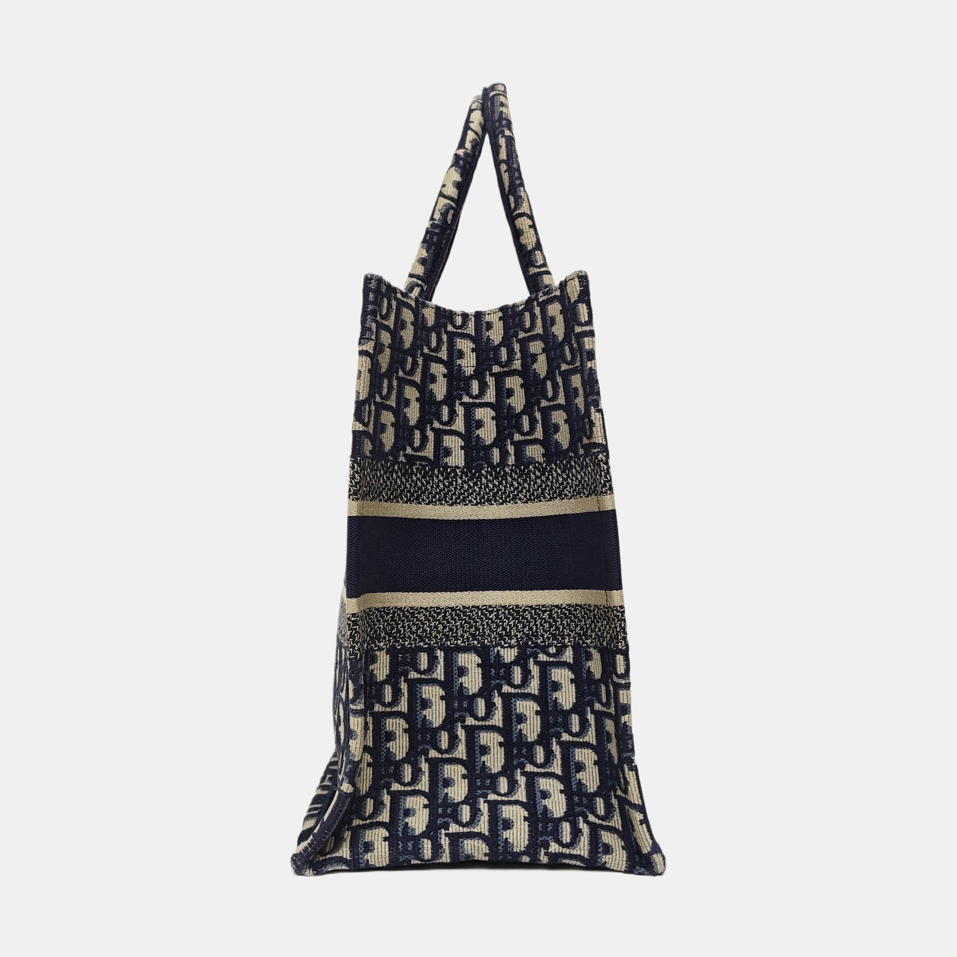 Book Tote Medium Oblique Canvas Blue