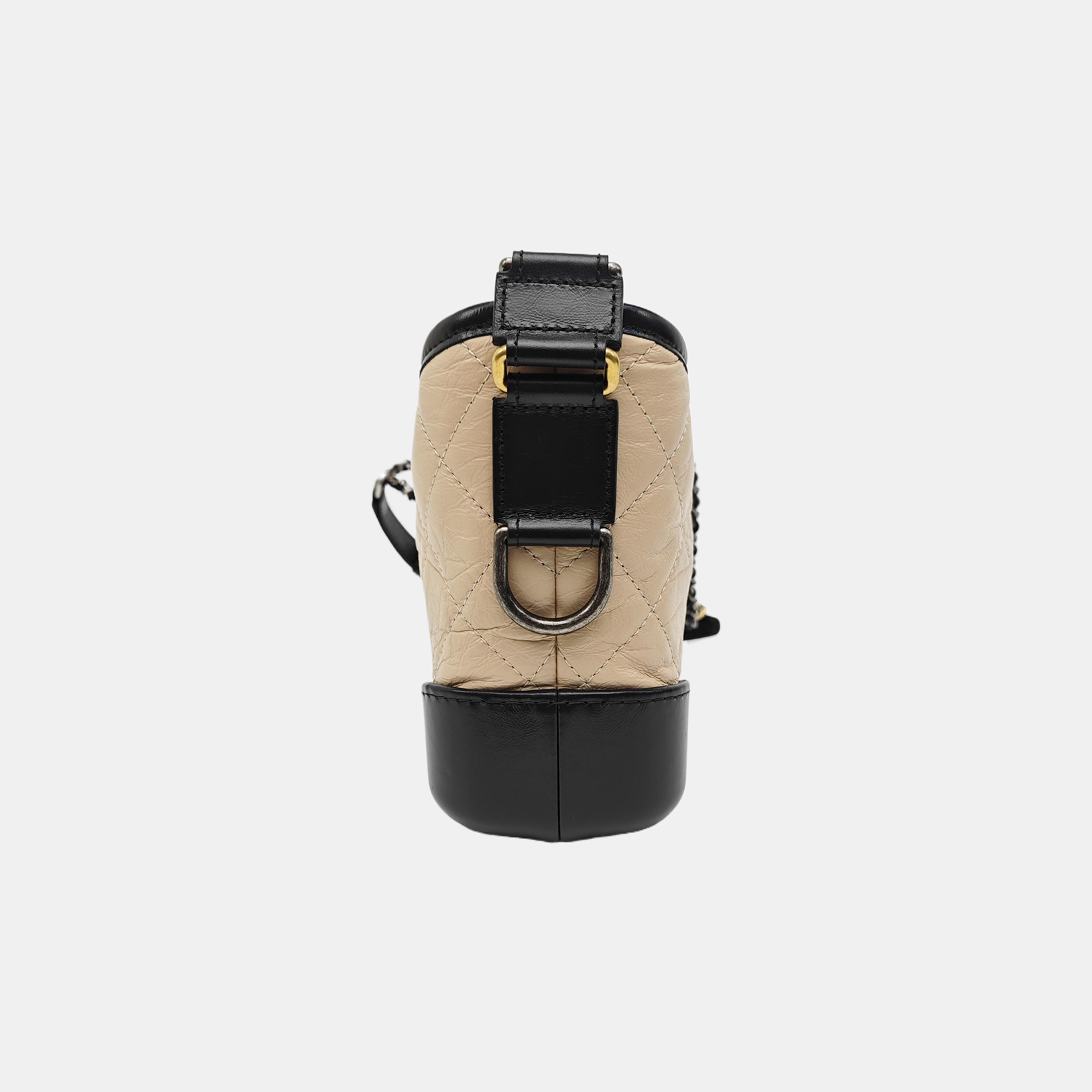 GABRIELLE Small Quilted Calfskin Beige