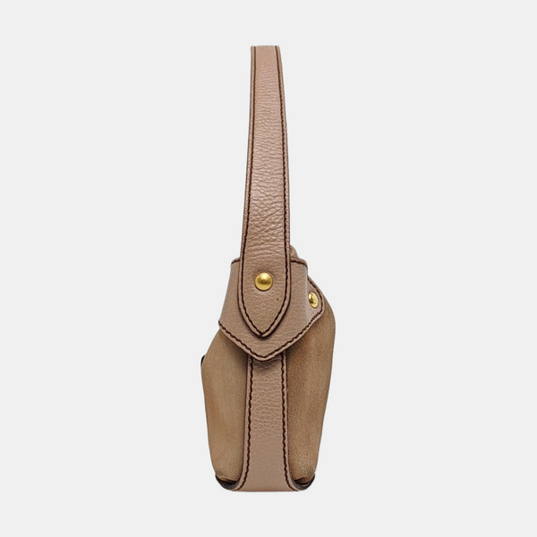 Suede Top Handle Bag Pink