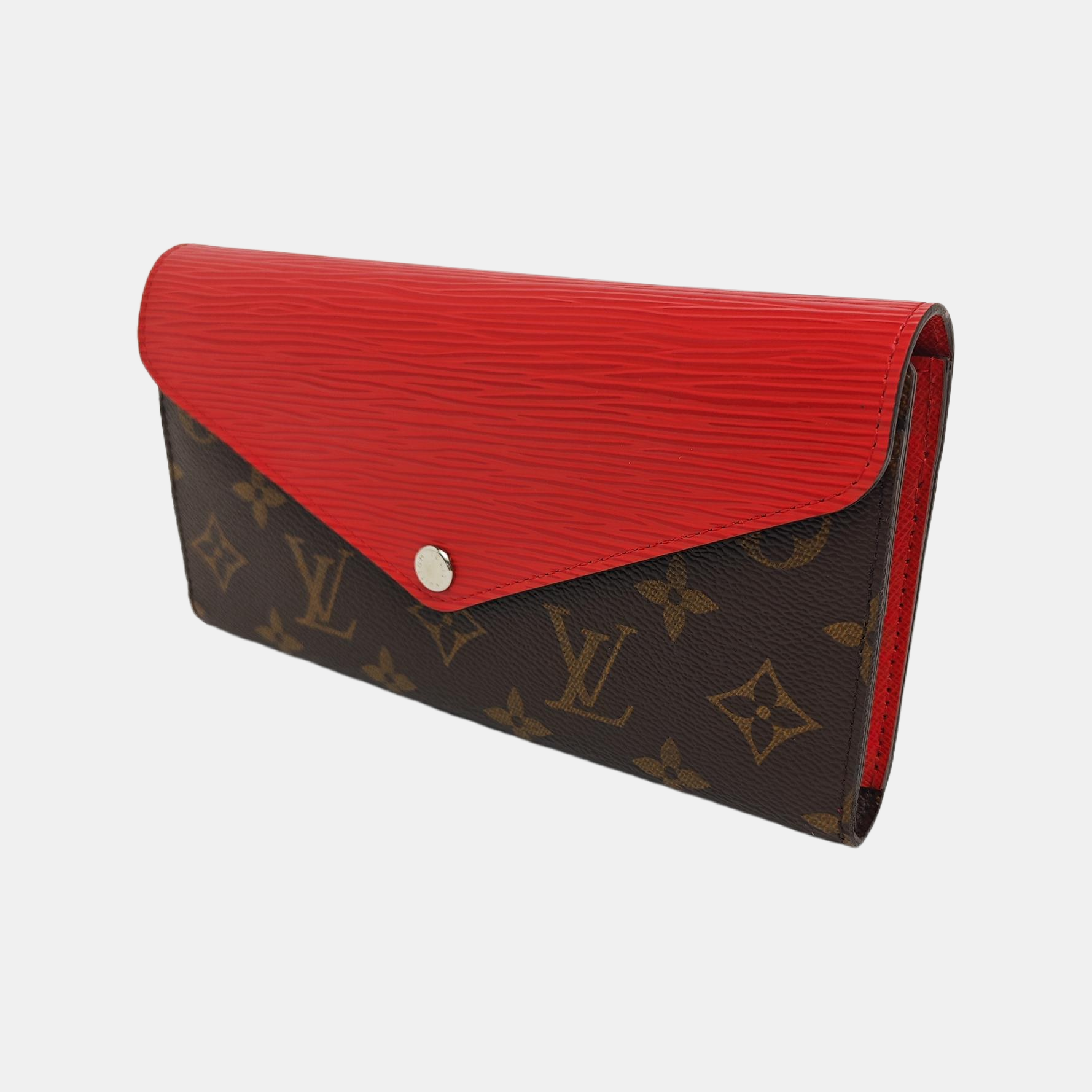 MARIE LOU Monogram Coated Canvas Brown Wallet