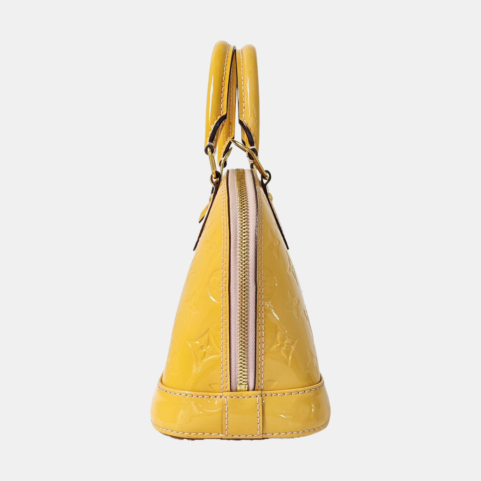 ALMA BB Monogram Patent Leather Yellow