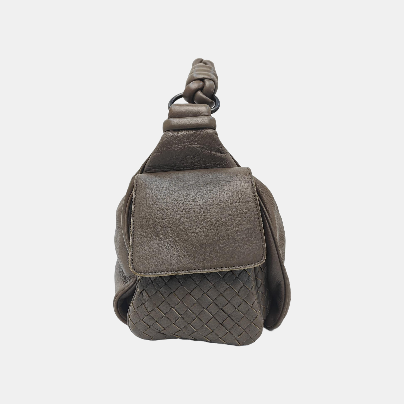 Calfskin Top Handle Bag Brown