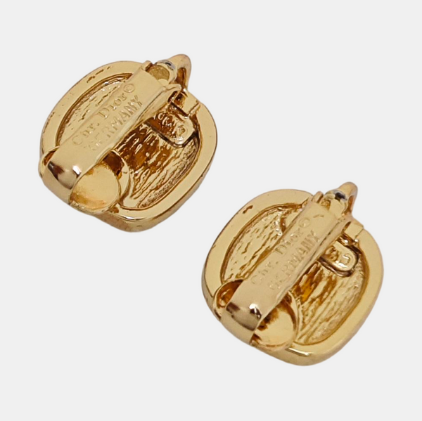 Metal Gold Clip On Earrings