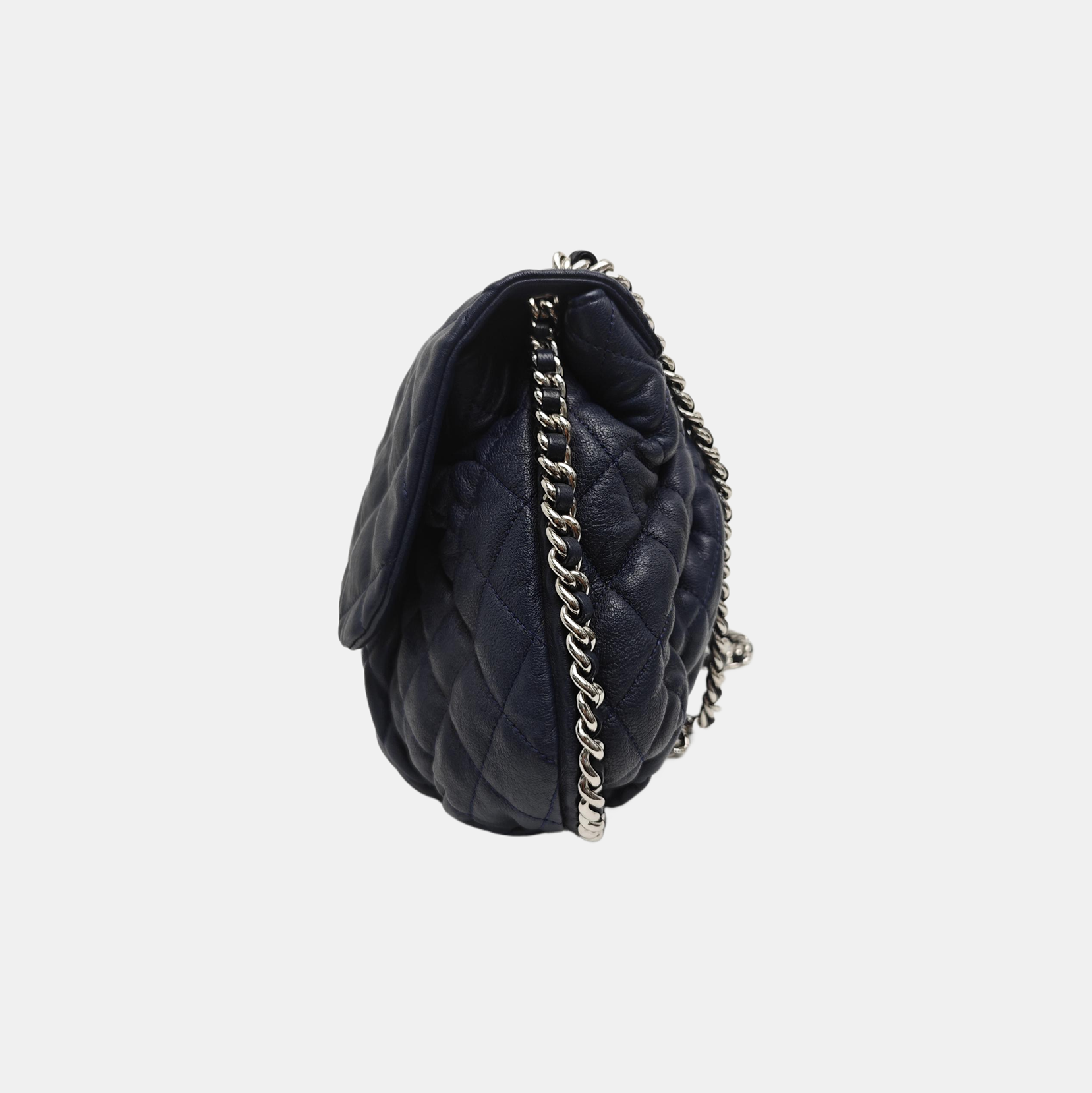 Around Chain Quilted Lambskin Blue