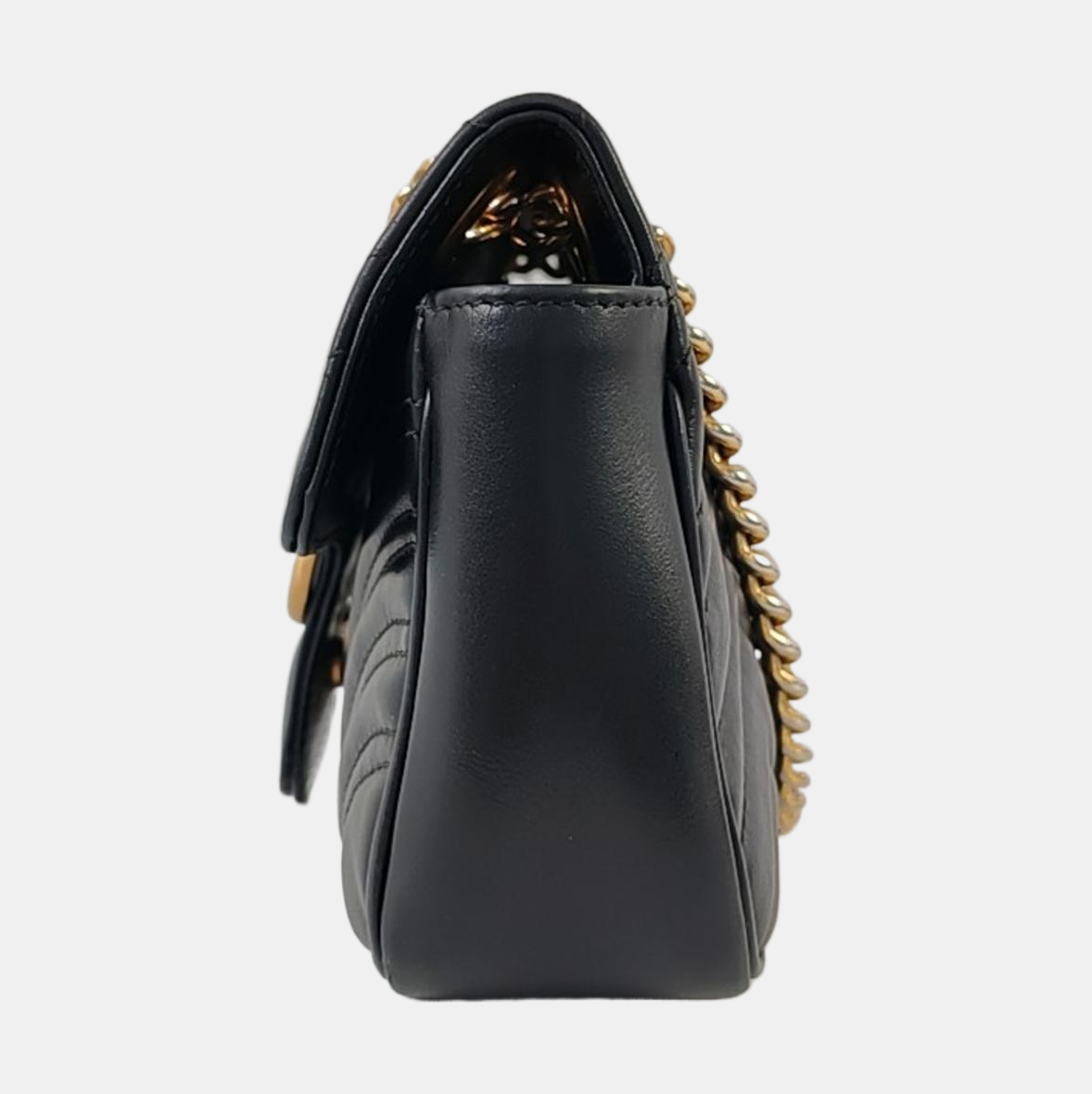 GG Marmont Small Quilted Calfskin Black