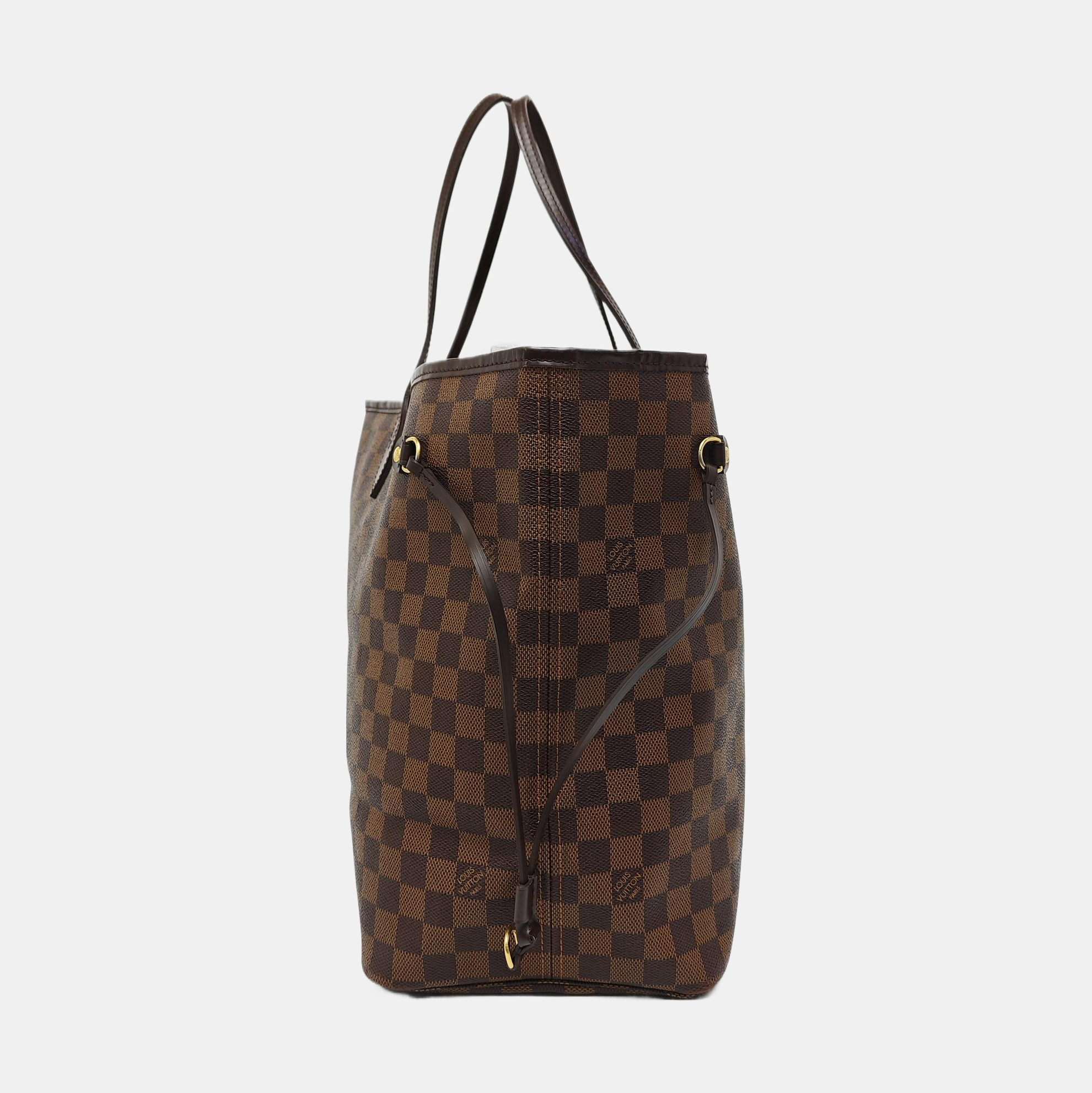 NEVERFULL GM Damier Ebene Coated Canvas Brown