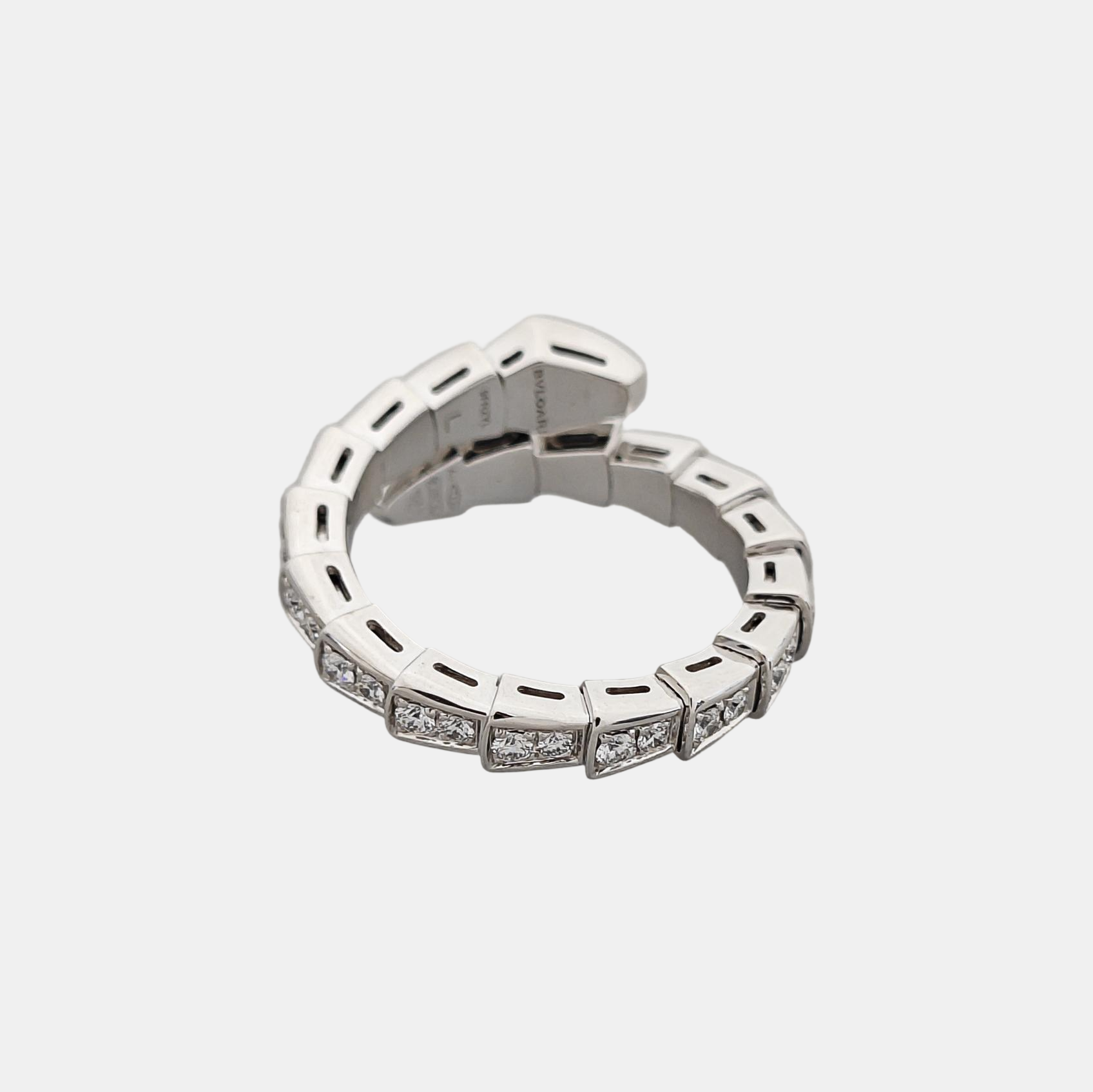 SERPENTI 18k White Gold Silver Ring EU 53