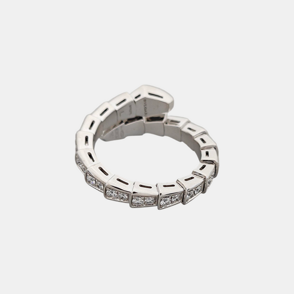 SERPENTI 18k White Gold Silver Ring EU 53