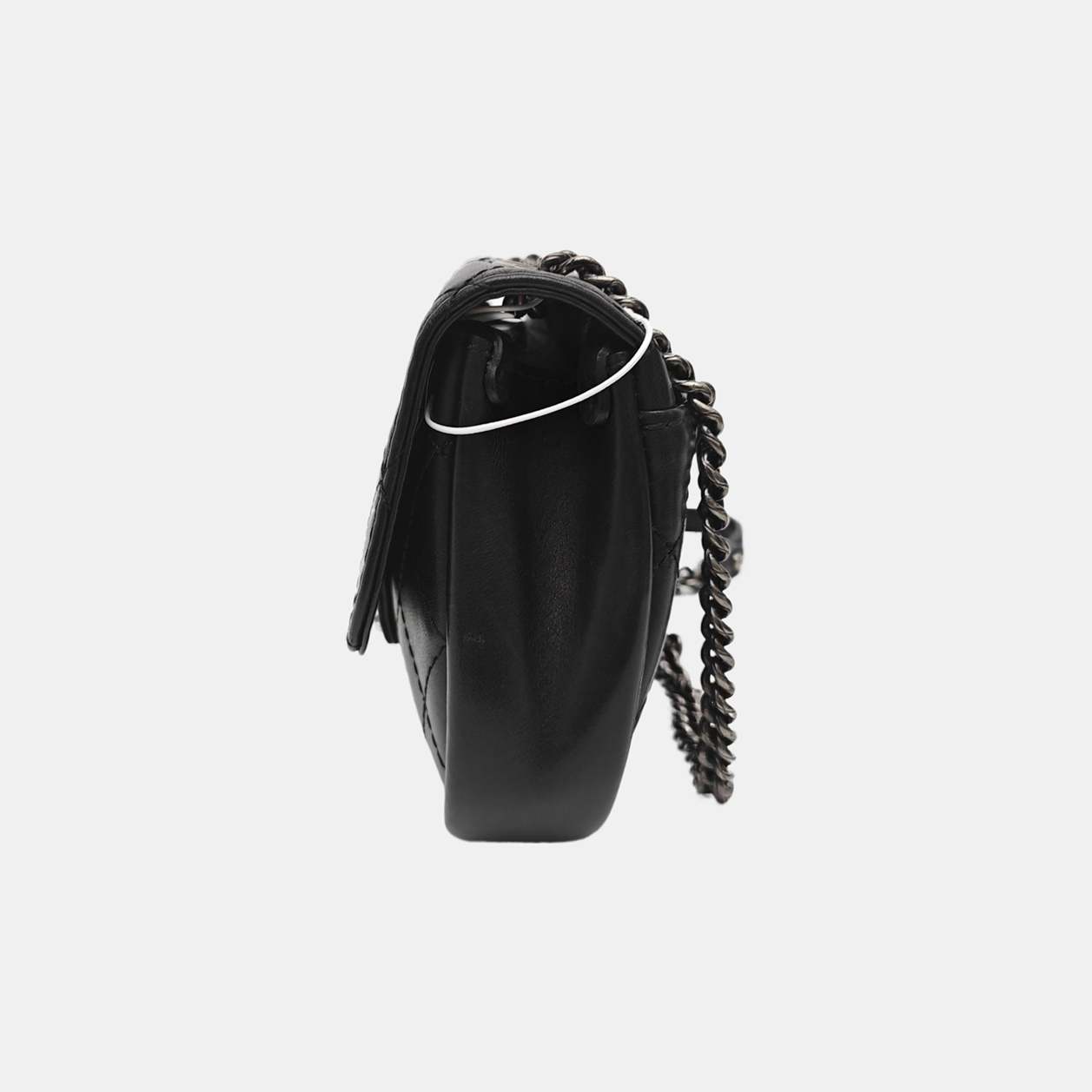Quilted Calfskin Shoulder Bag Black