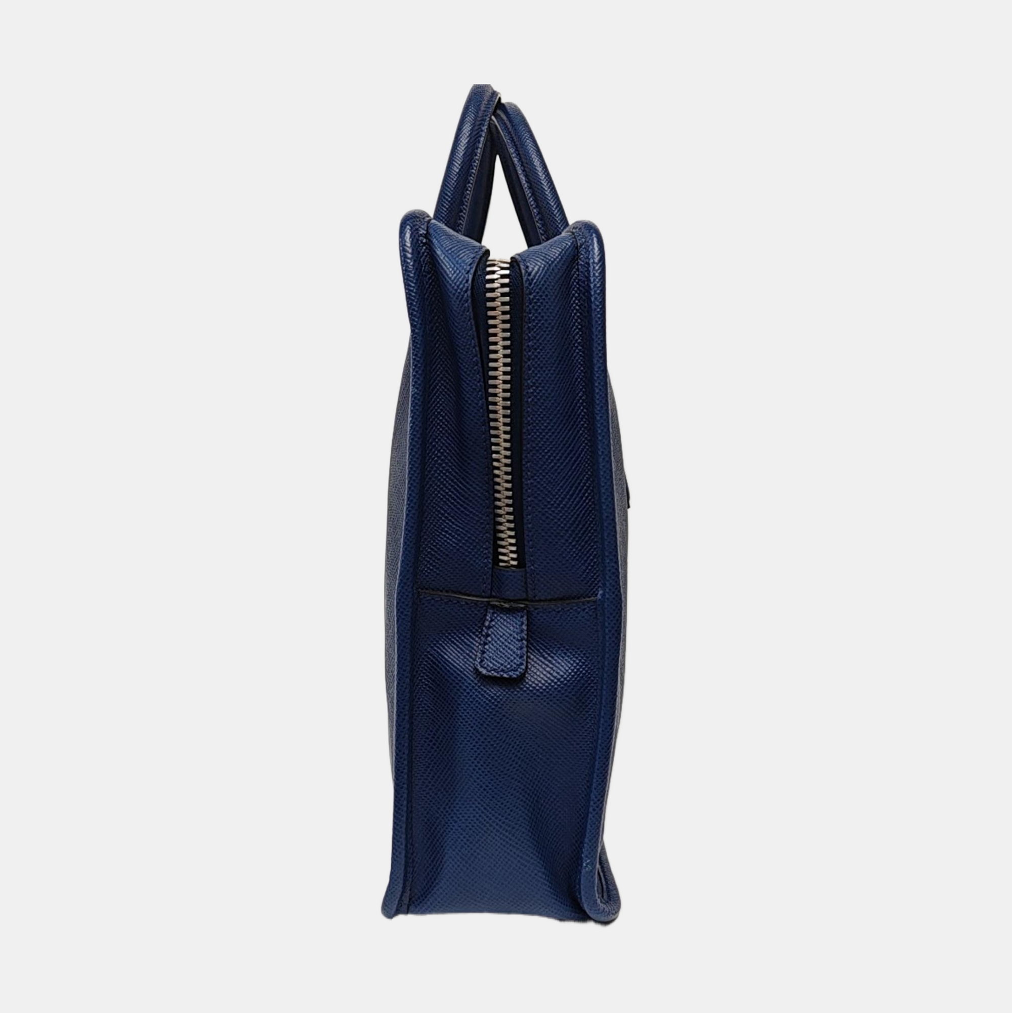 Suitcase Saffiano Calfskin Blue