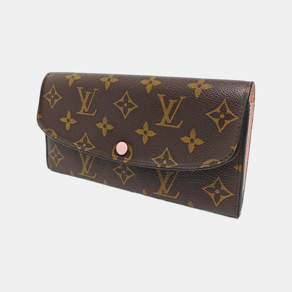 EMILIE Monogram Coated Canvas Brown Wallet