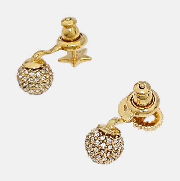 La Petite Tribale Metal Gold Stud Earrings