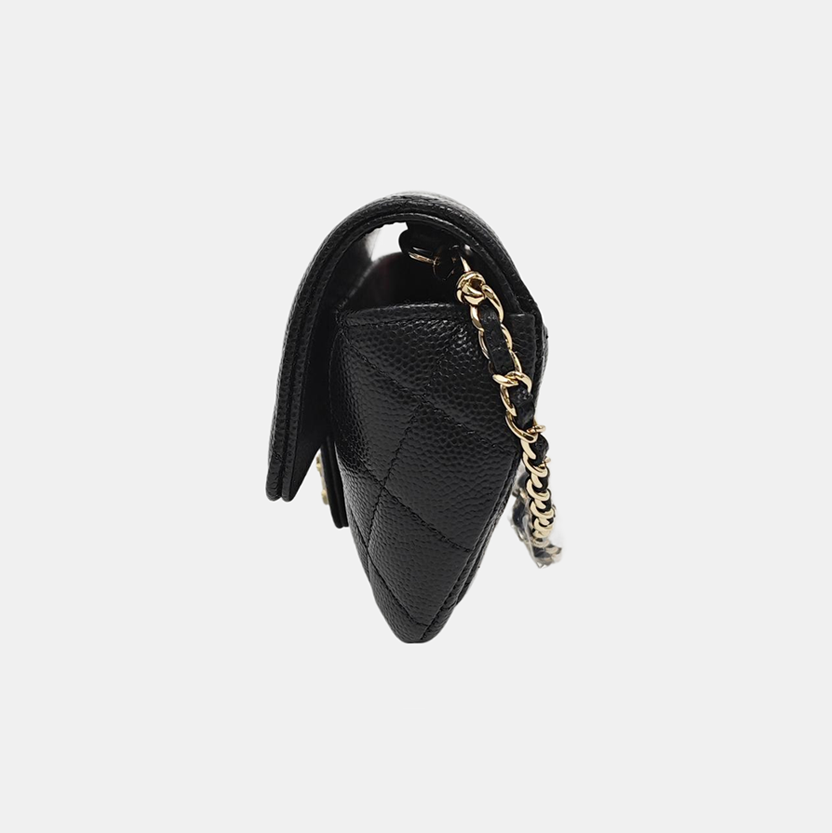 Quilted Grained Calfskin Black