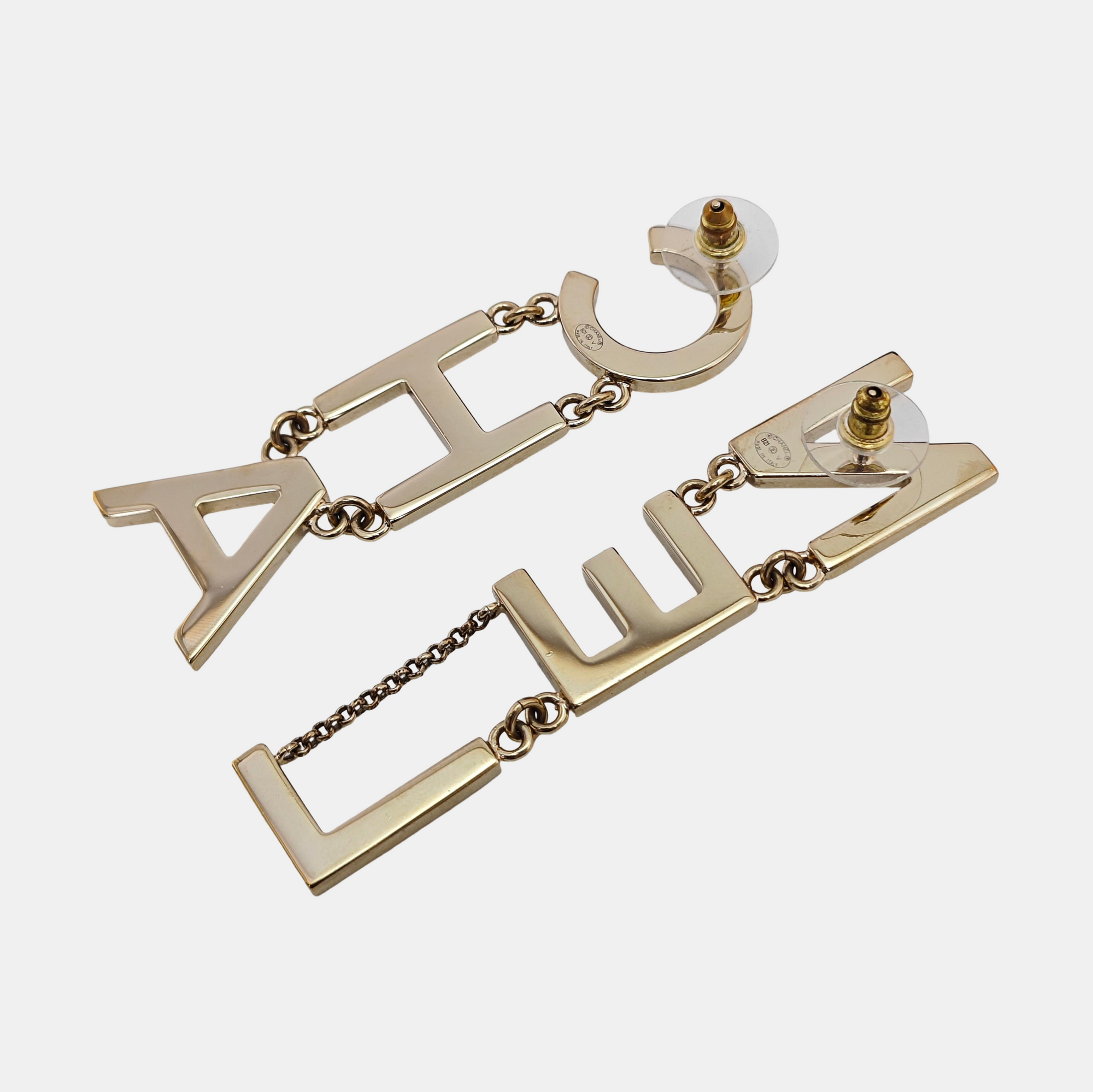 Metal Gold Stud Earrings