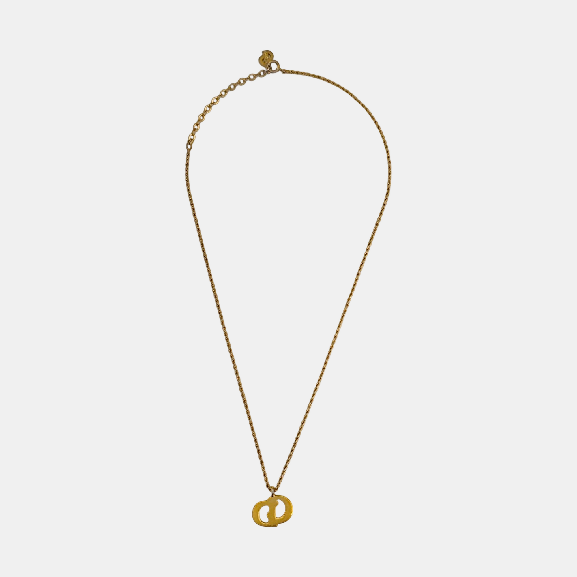 Twist Round Metal Gold Necklace