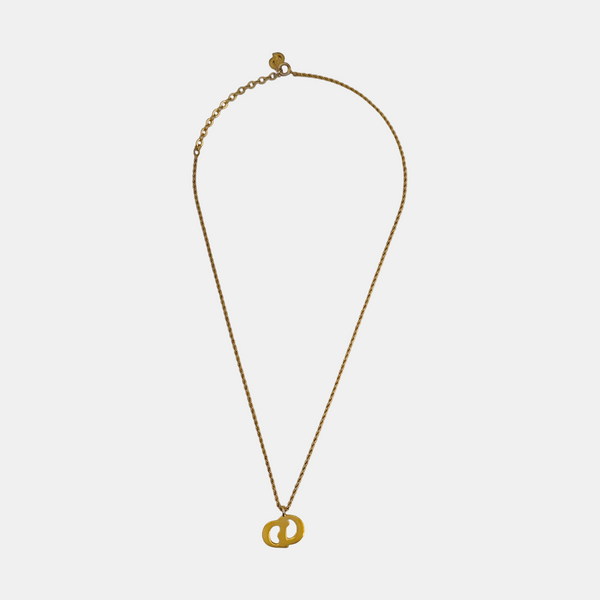 Twist Round Metal Gold Necklace