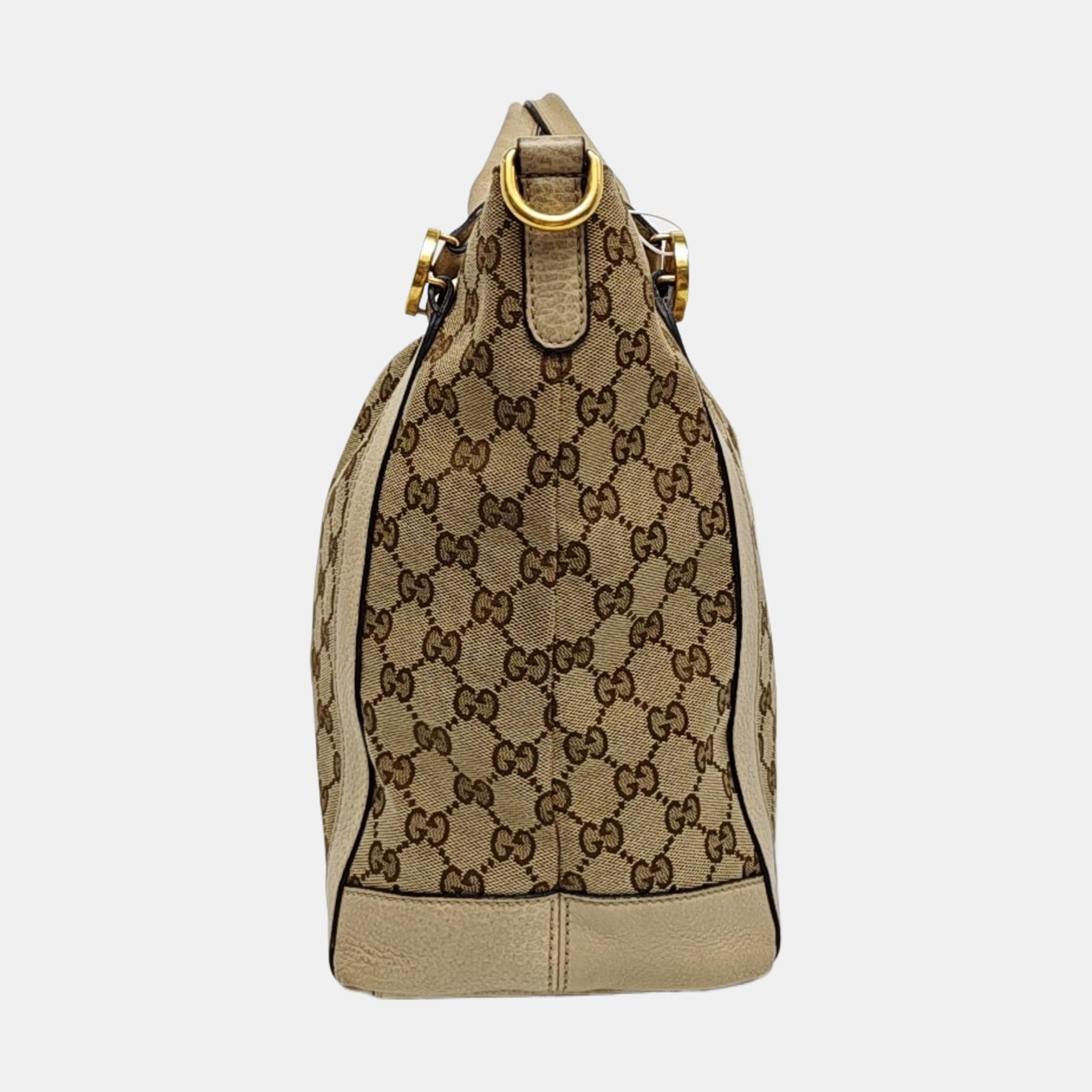 Monogram Canvas Tote Bag Beige