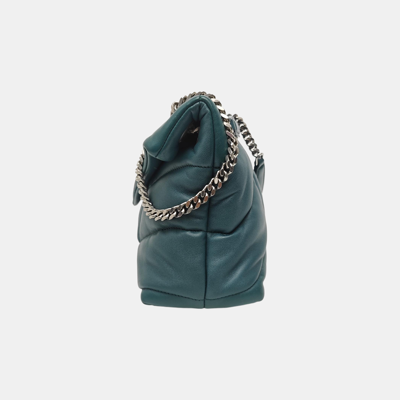 PUFFER Small Quilted Lambskin Green