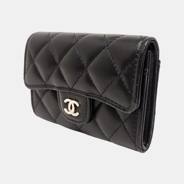 Quilted Lambskin Wallet Black