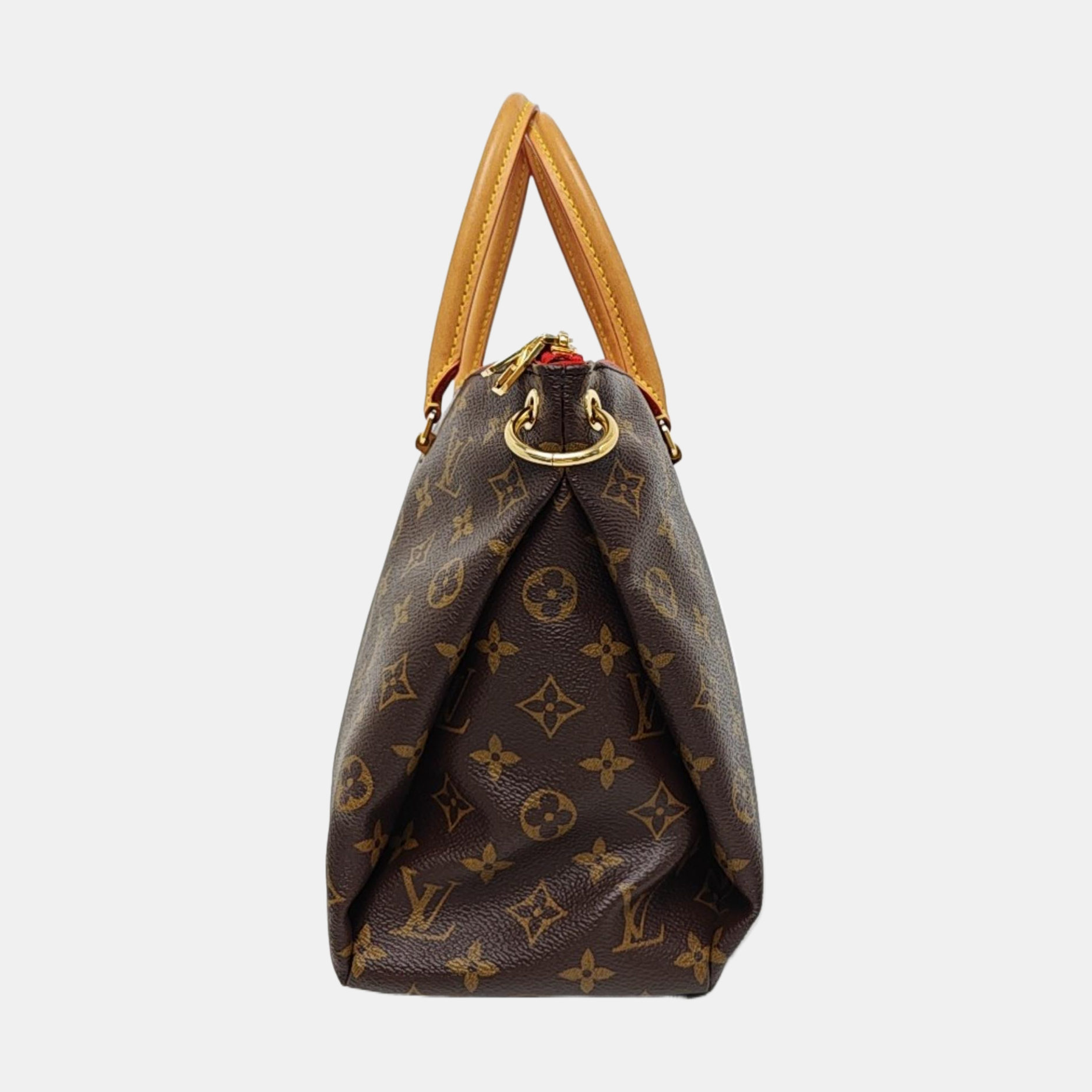 PALLAS MM Monogram Coated Canvas Brown
