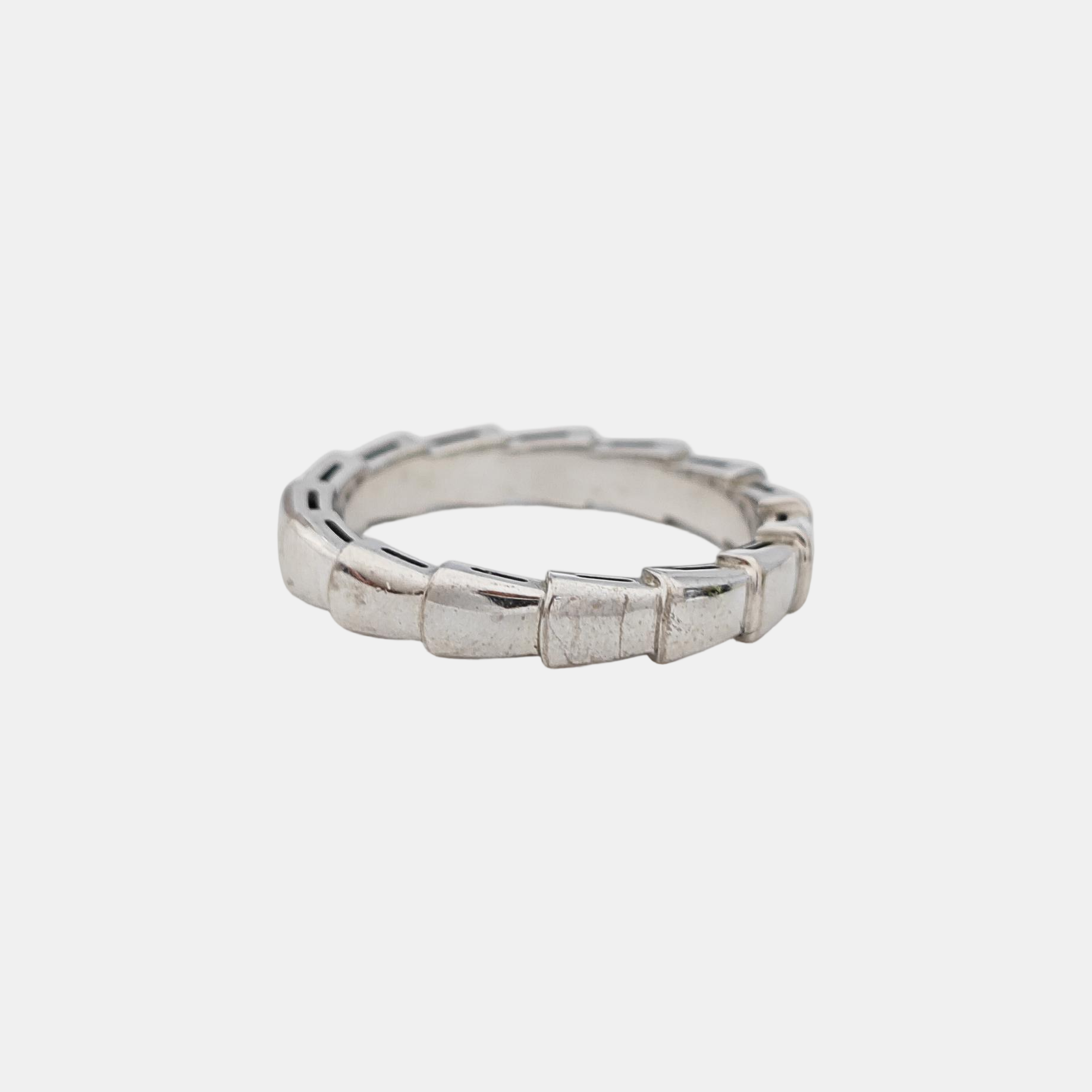 SERPENTI 18k White Gold Silver Ring EU 56