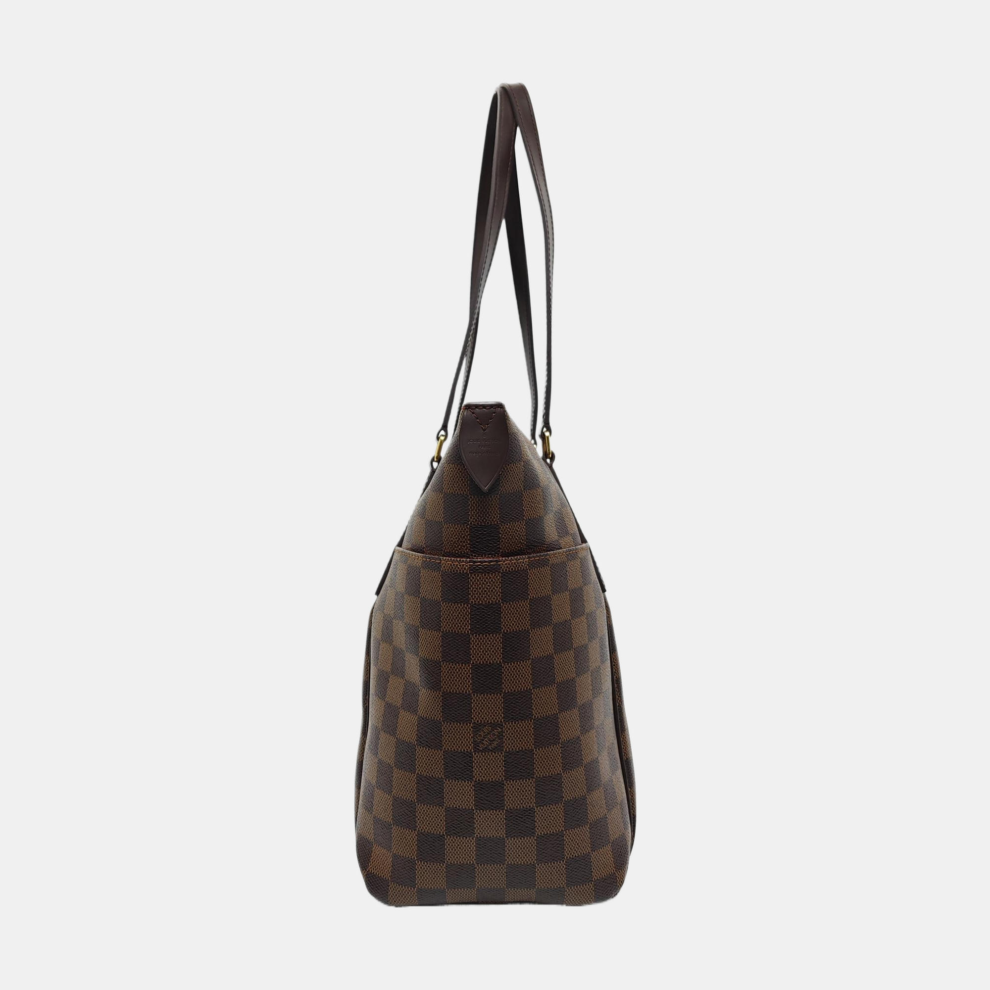 Authenticated pre-owned  TOTALLY MM Damier Ebene Coated Canvas Brown - Tote Bag at Looply