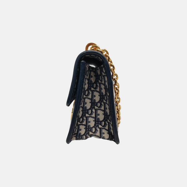 30 Montaigne Oblique Canvas Blue