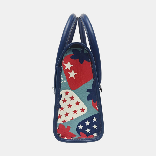 Coated Canvas Top Handle Bag Multicolor