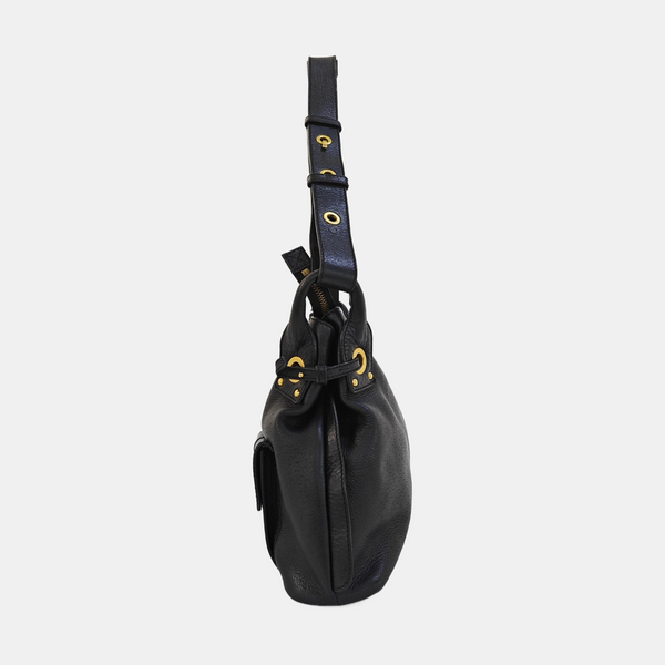 Calfskin Shoulder Bag Black