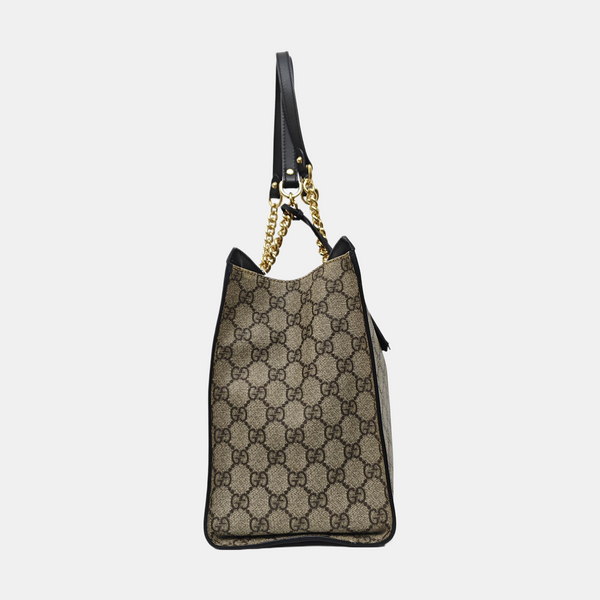 Padlock Medium Monogram Coated Canvas Beige