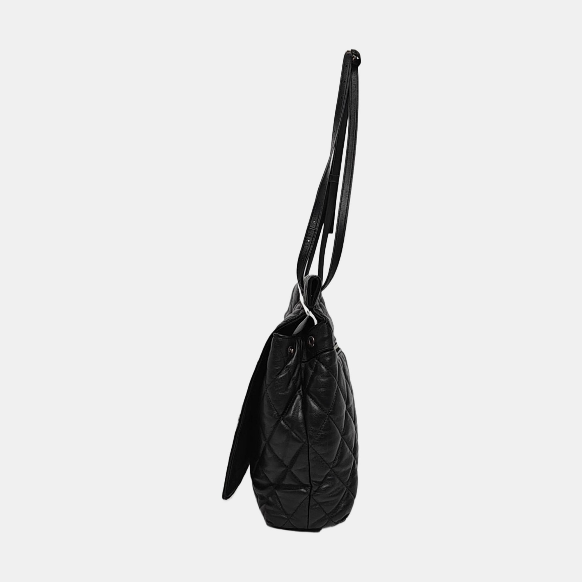 B. Quilted Calfskin Black