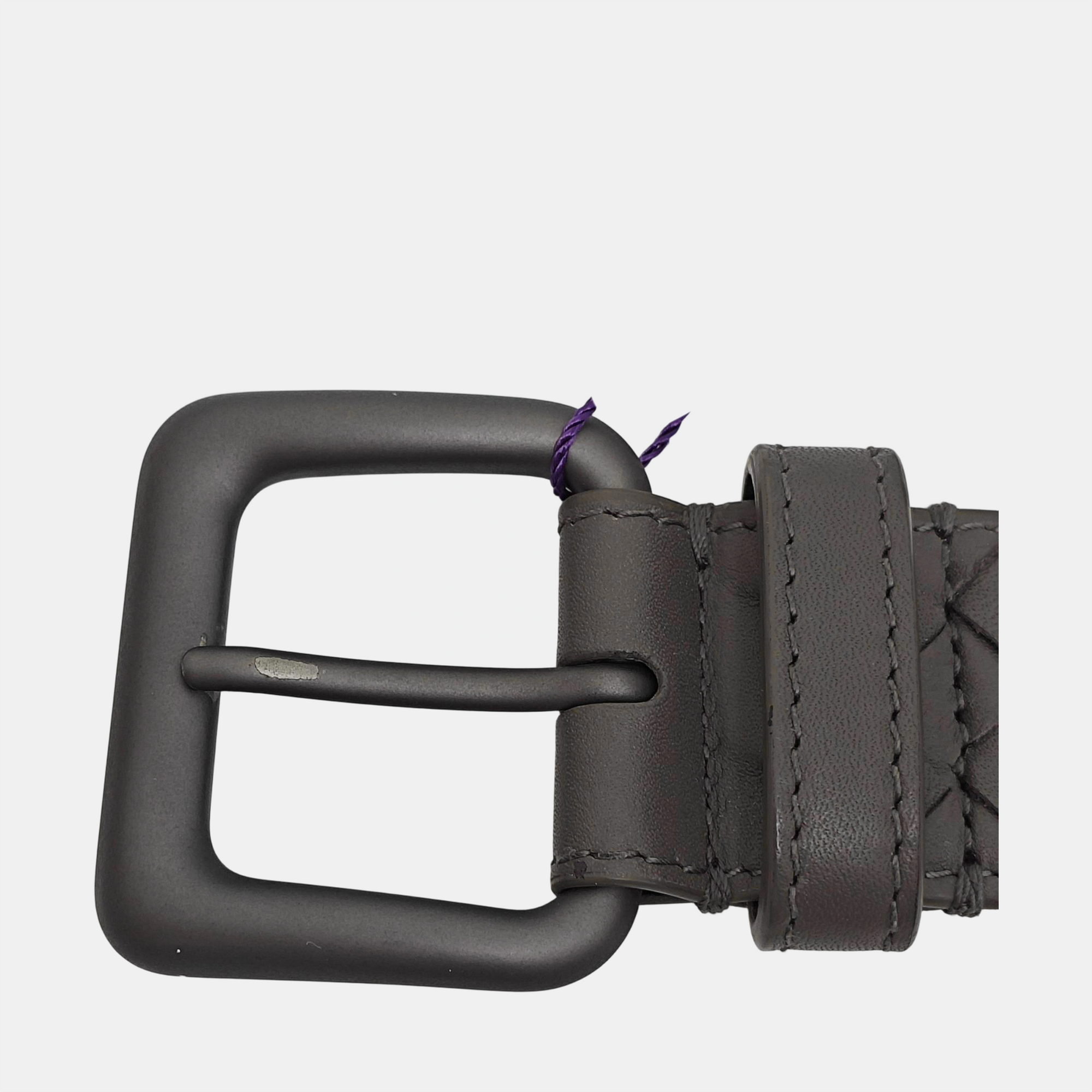 Leather Belt Gray