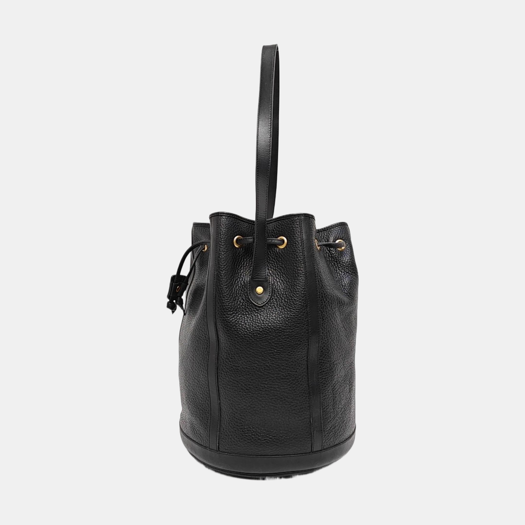 Calfskin Bucket Bag Black
