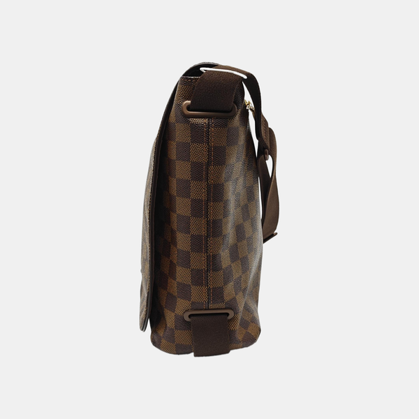 BROOKLYN MM Damier Ebene Coated Canvas Brown