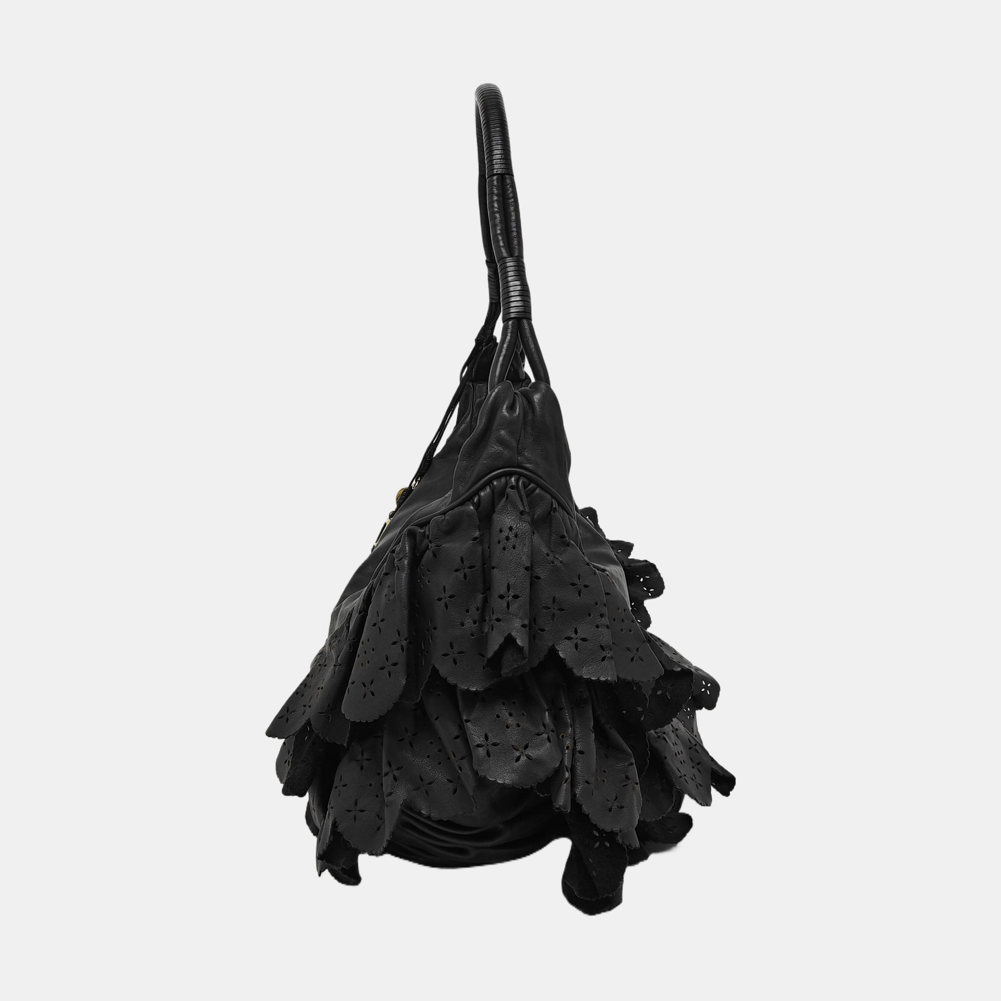 Calfskin Shoulder Bag Black