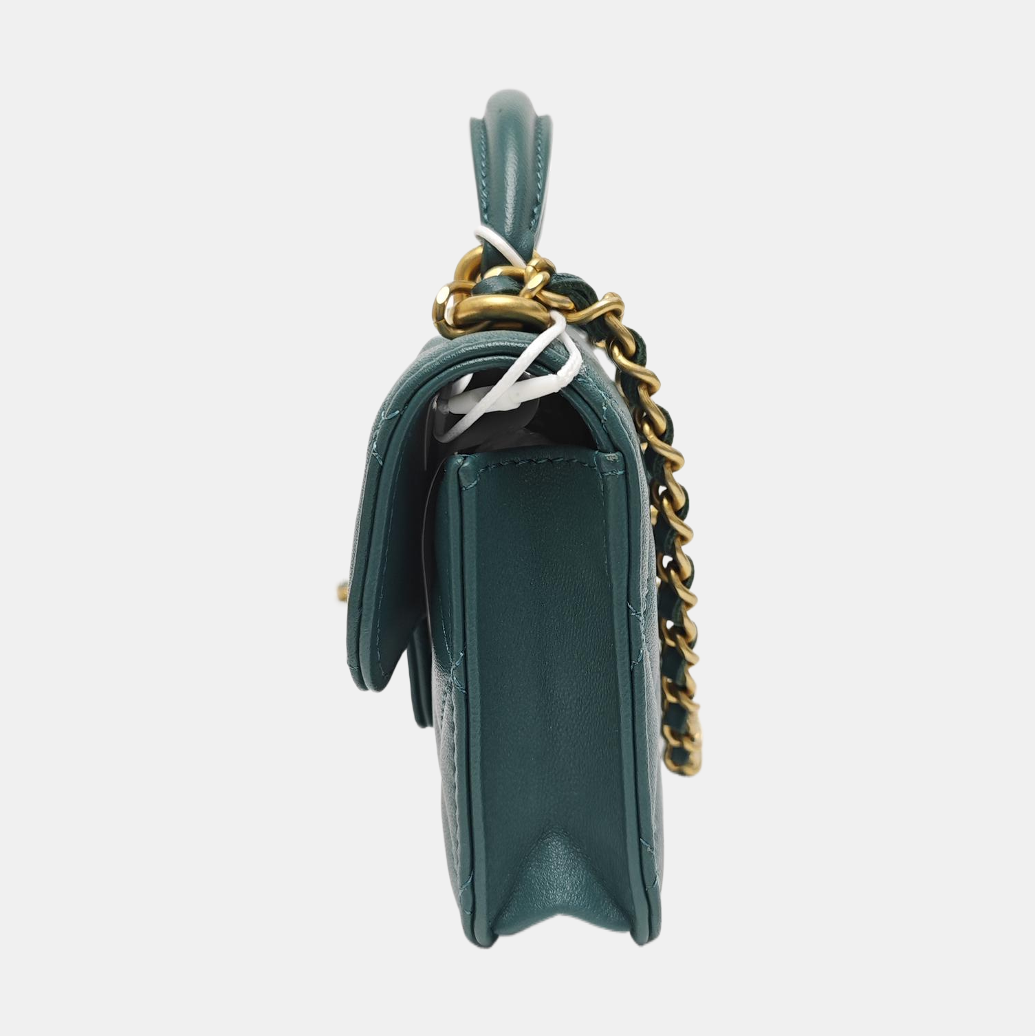 Quilted Lambskin Shoulder Bag Green