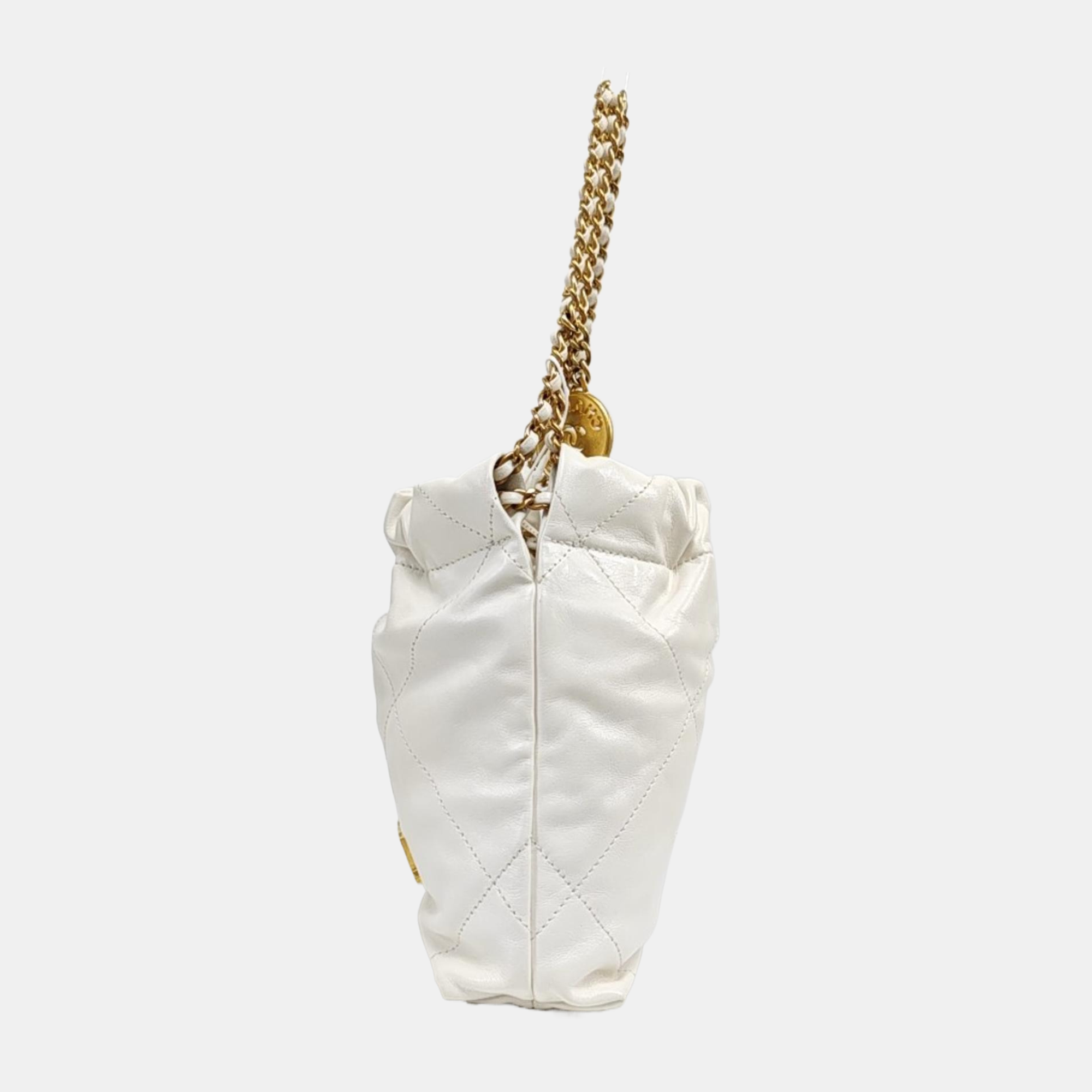 CHANEL 22 Mini Quilted Calfskin White