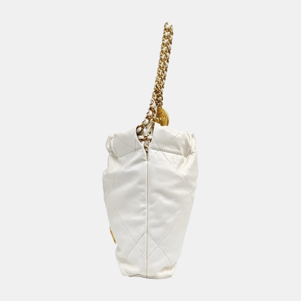 CHANEL 22 Mini Quilted Calfskin White